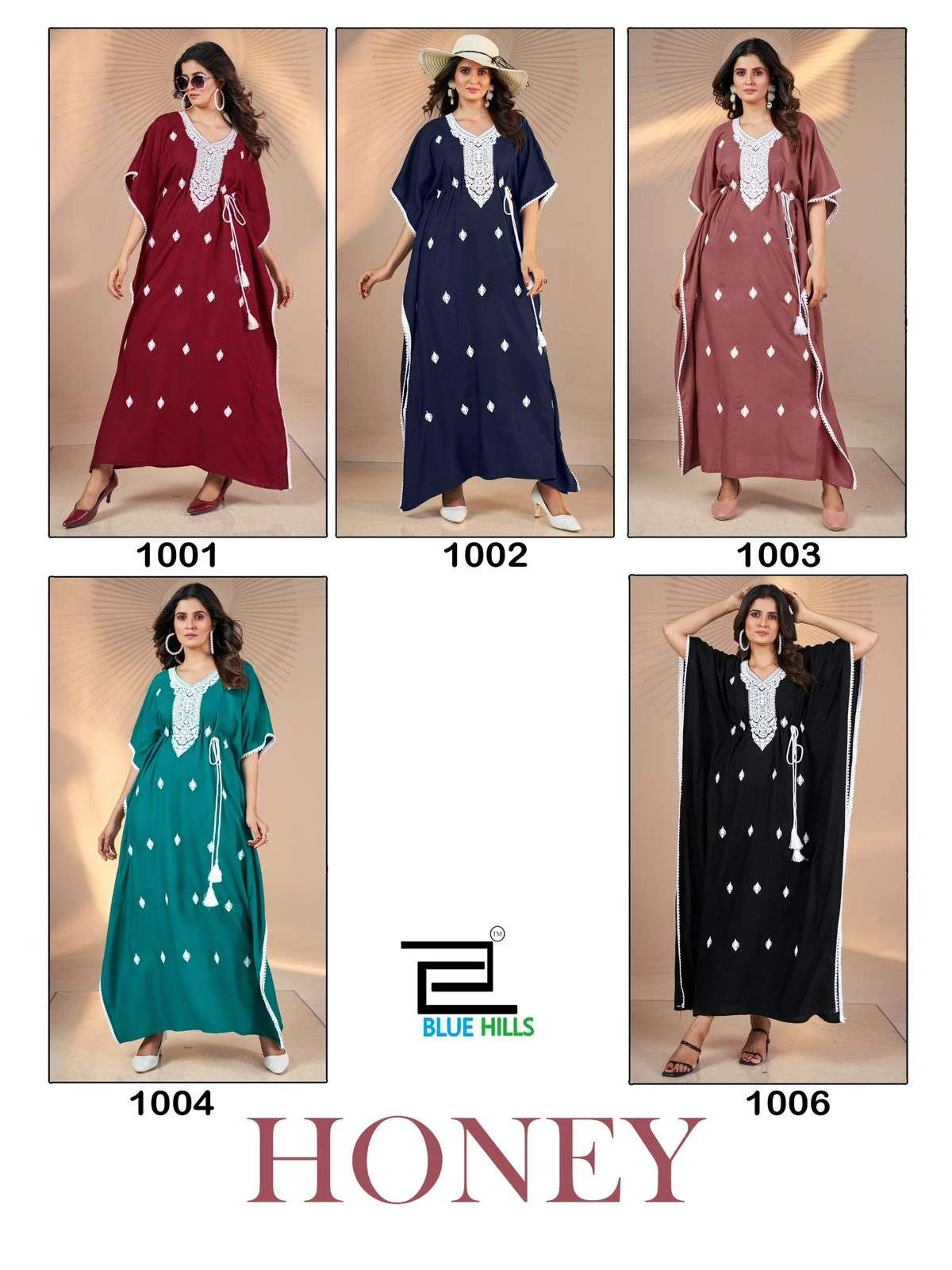 Blue Hills Honey Rayon Wholesale Fancy Kaftan Catalog — Wholesale Kurtis, Blue Hills wholesale from Surat — view 6